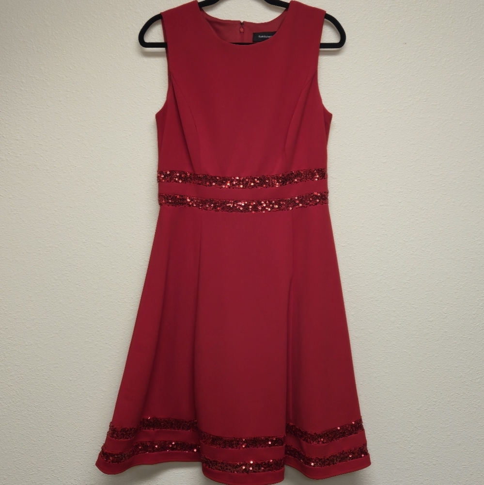 R & M Richards Red Sequin Party Dress